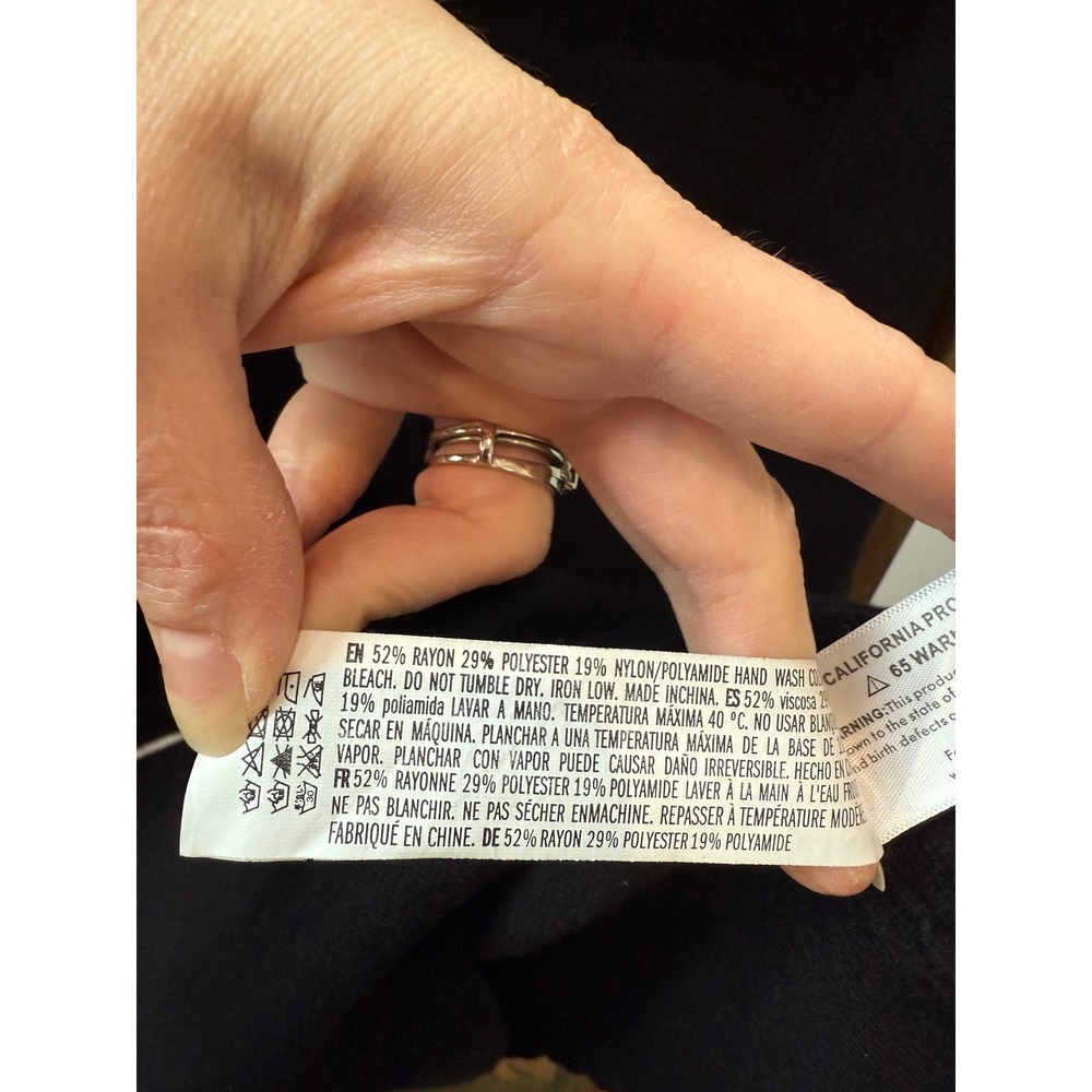 English Factory Women Dress M Black Knit Mini preppy old money Anthropologie - Picture 6 of 6